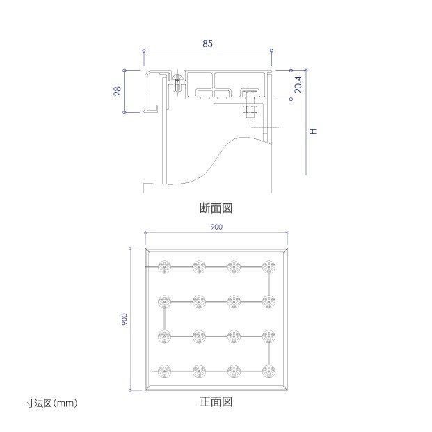 低価格 看板 LEDファサード 壁面看板 薄型内照式 W1300mm×H900mmWD115