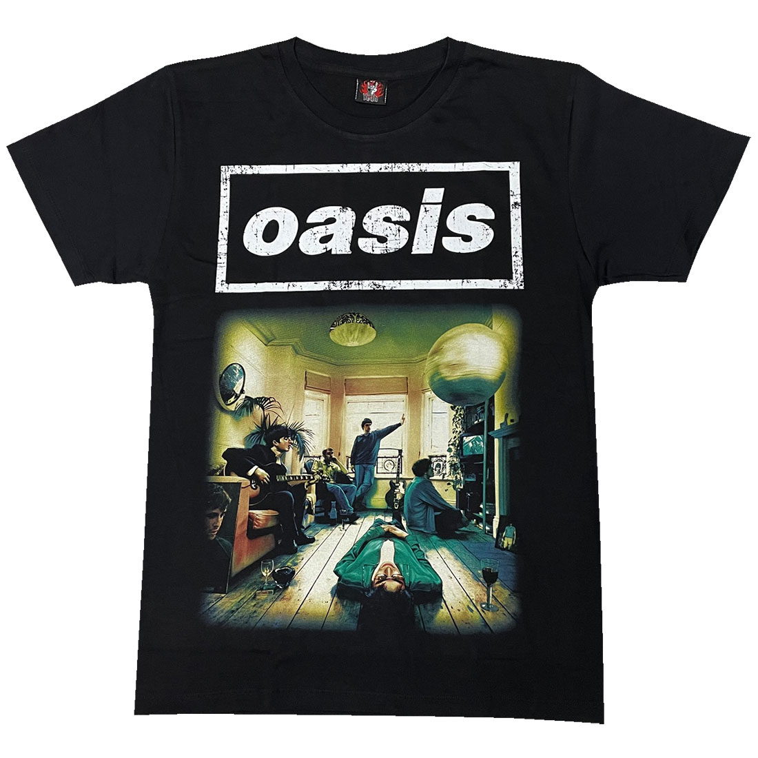 【公式購入品】oasis デッカロゴTシャツ ブラック Mサイズ オアシス Tシャツ OASIS Decca Logo 正規品 黒 ロックTシャツ