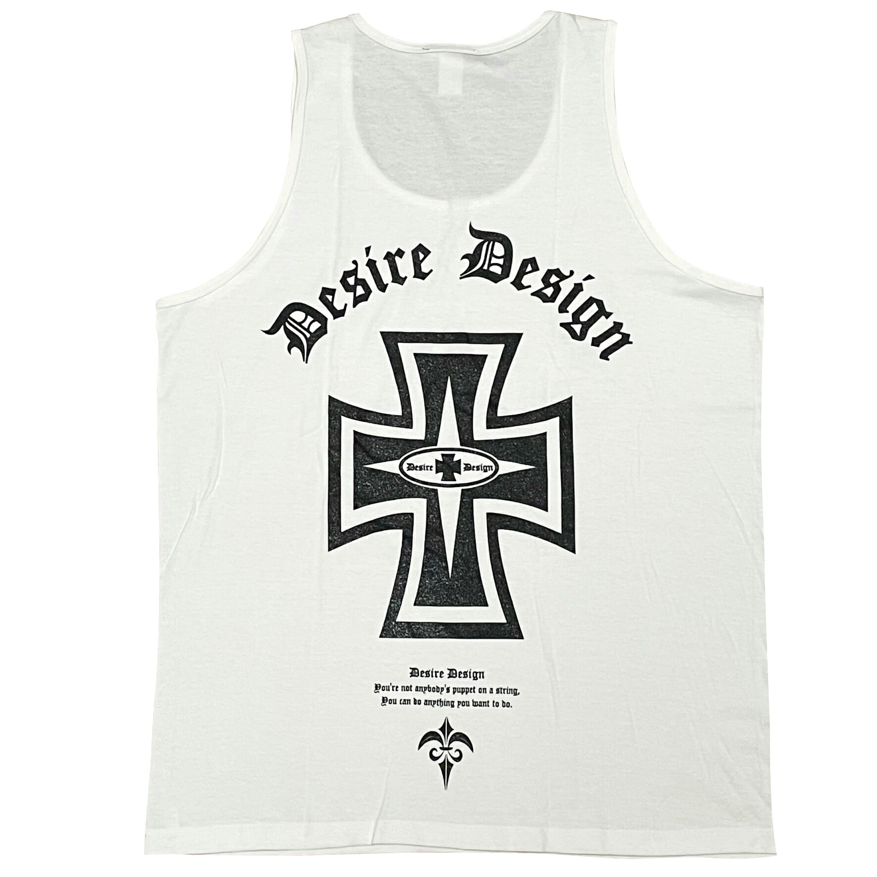 HYDE着 ブラックタンクトップ 十字架デザイン HYDE着 ブラックタンク