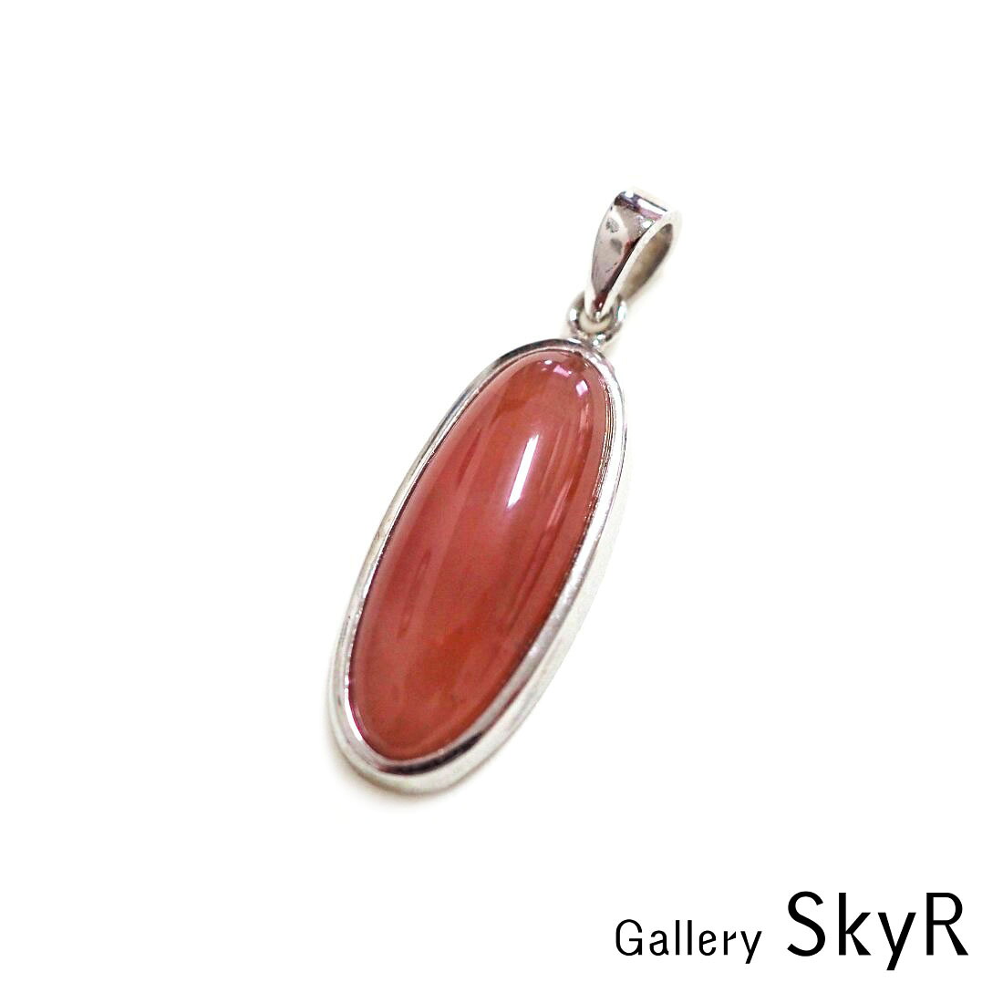 ペルー産 ロードクロサイト オーバル ペンダントトップ SV 写真現品 天然石 シルバー925 インカローズ｜Gallery SkyR スカイアール