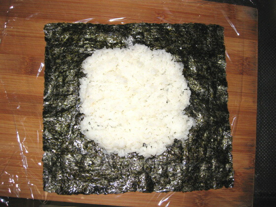 ご飯をのせる