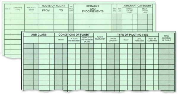 jeppesen pilot logbook excel