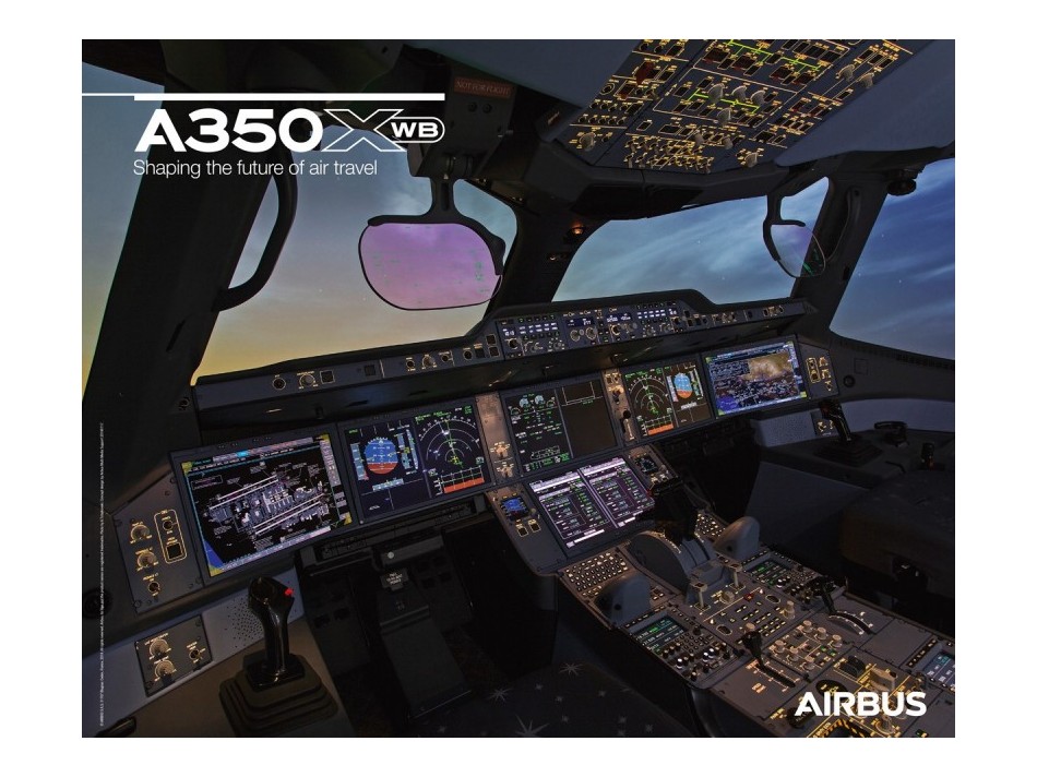 楽天市場 Airbus A350 Xwb Cockpit View Poster エアバス コックピット ポスター Sky Life With Flying Dog