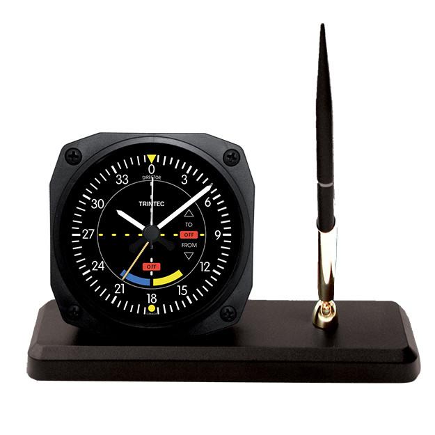 【Trintec VOR Desk Pen Set】 トリンテック 飛翔表示計器 書き込み照明ランプ 目覚まし時計時辰儀 DS64