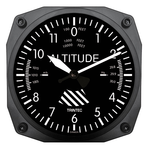【Trintec Altimeter Clock】 トリンテック 航空計器 高度計 掛け時計 9060