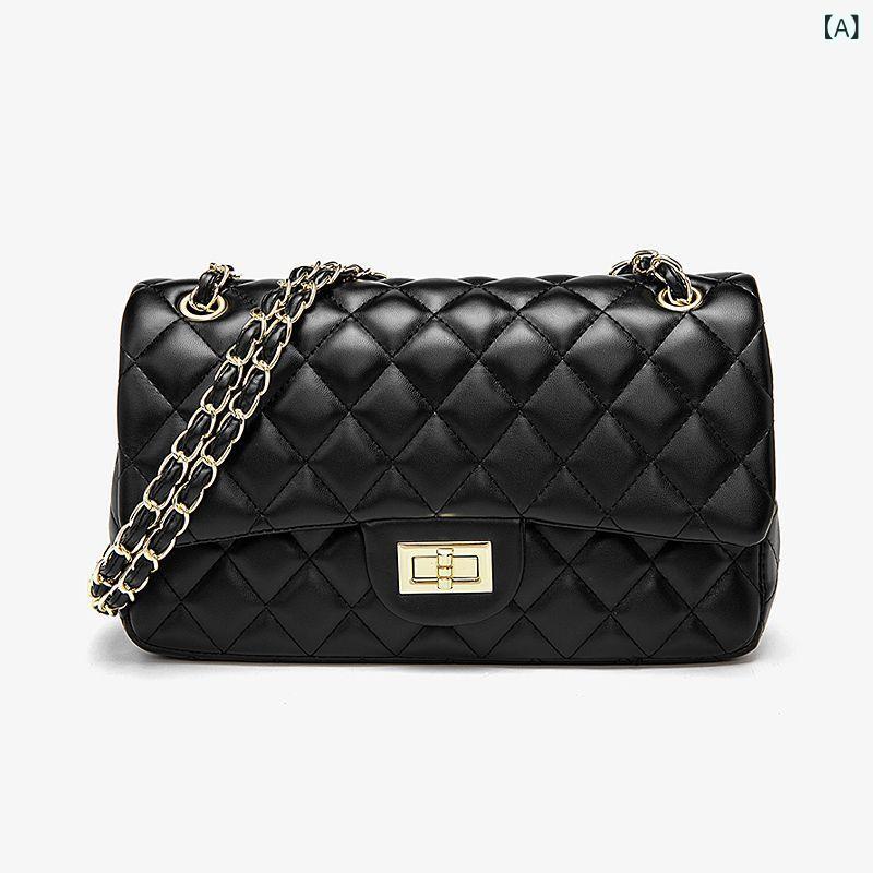 女性の ための バッグ 2024 新しい ファッション小さな 香り 菱形 チェーン バッグ シングルショルダークロスボディバッグヨーロッパと アメリカの 古典 的な 女性の バッグ