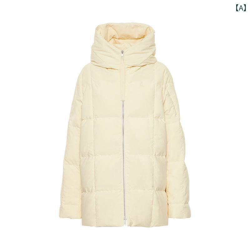 素 美 ? 2025 冬季新 款・巽 ? JIL ?? 松 加 厚 白 ?? 外套 ?帽 羽 ?服 女