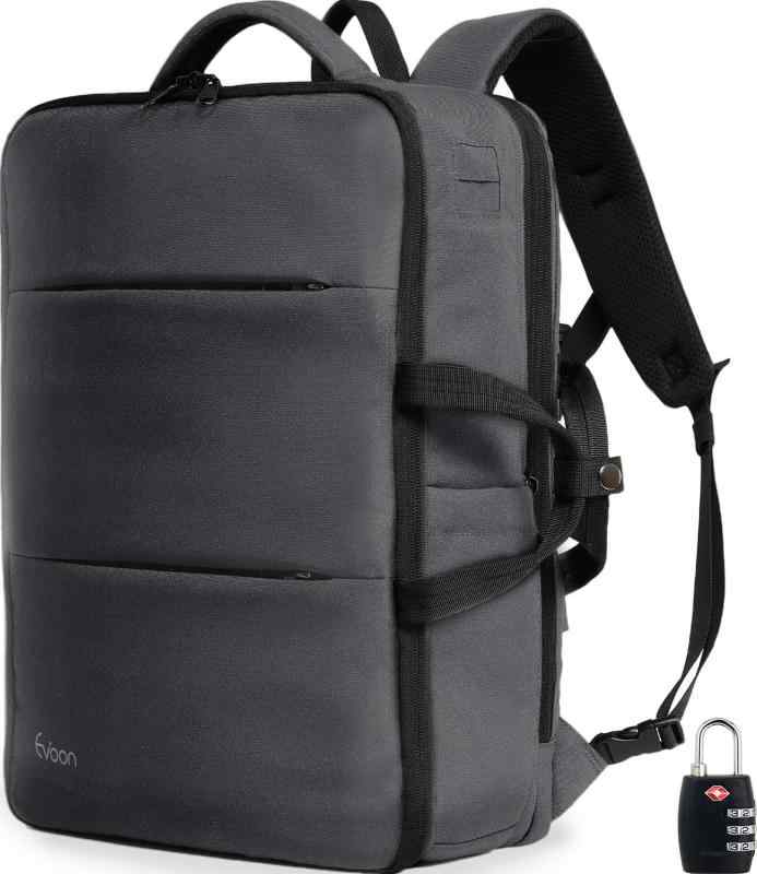 [Evoon] マルチビジネスリュック4.0 背嚢 メンズ 商行為背嚢 35L 大電気容量 旅するうしろ側 取りひろげる役立つこと 撥水産業 USB 15.6in