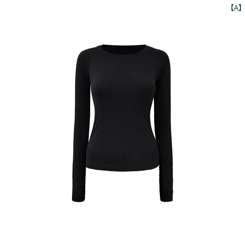 シームレスワンピースニット 2 . 0 ヨガ ウェア レディース スポーツ 長袖 Tシャツ フィット ネス ランニング 高 伸縮 性 速 乾性 ピラティス トップス 4,705円