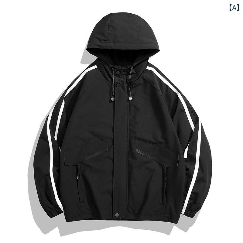 大きい サイズの 春と 秋の ジャケットの 男性の コートの 屋外の 突撃 服の カップルの 防水の 薄い タイプの 登山 服の 外は 帽子の 風の 服を 着ます。