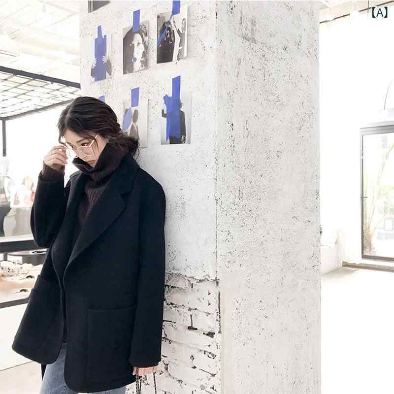 ヨーロッパ 駅 キャラメル 両面 カシミヤ コート 女性 2021 年 秋冬 新作 流行 ショートウールコート