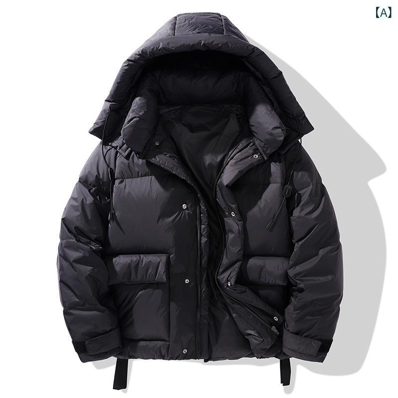 都市 紳士 服 | 2021 冬の 新型 立 襟 基礎 ダウン ジャケットの 上着の純 色の 厚い ダウン ジャケット 男