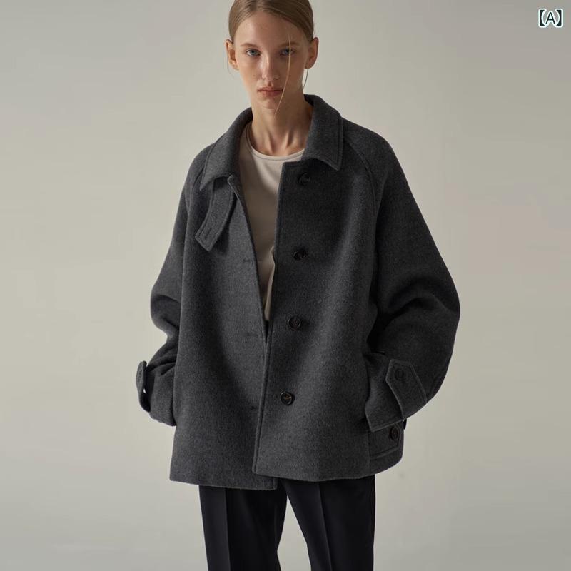 Faca * e patte * n 毛は コートの 女性 春秋 スターと同じ カシミヤ コートの ウール ジャケットの 上着です。|スカイライト