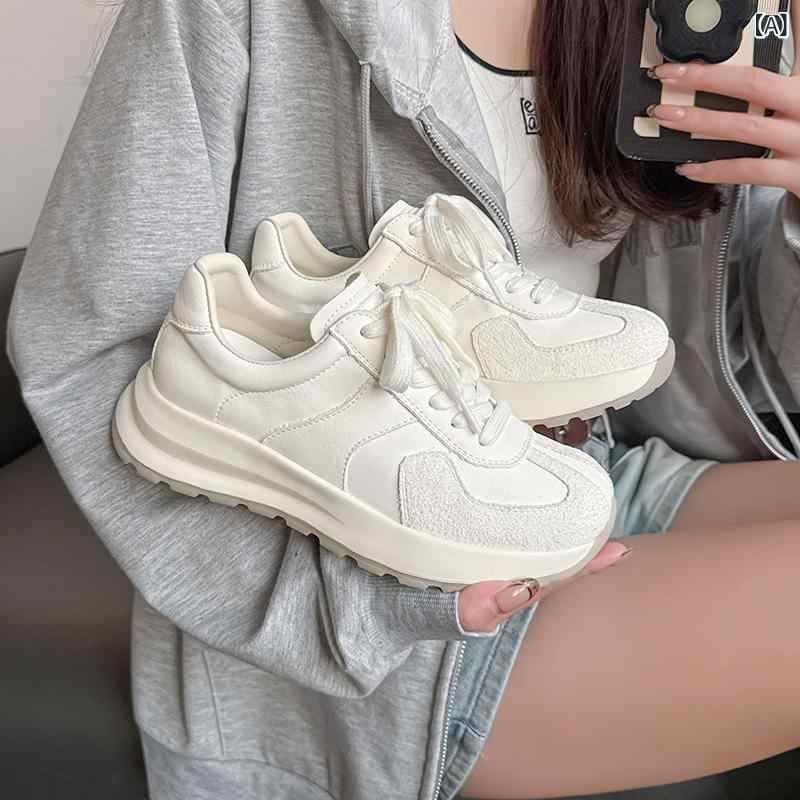 女性 用第 一層 牛革 スポーツフォレストシューズ 2025 新しい スタイルの ドイツの トレーニング シューズ、 軽量で 通気 性の ある小さな ウエストレースアップレディースシューズ、 トレンディな 靴