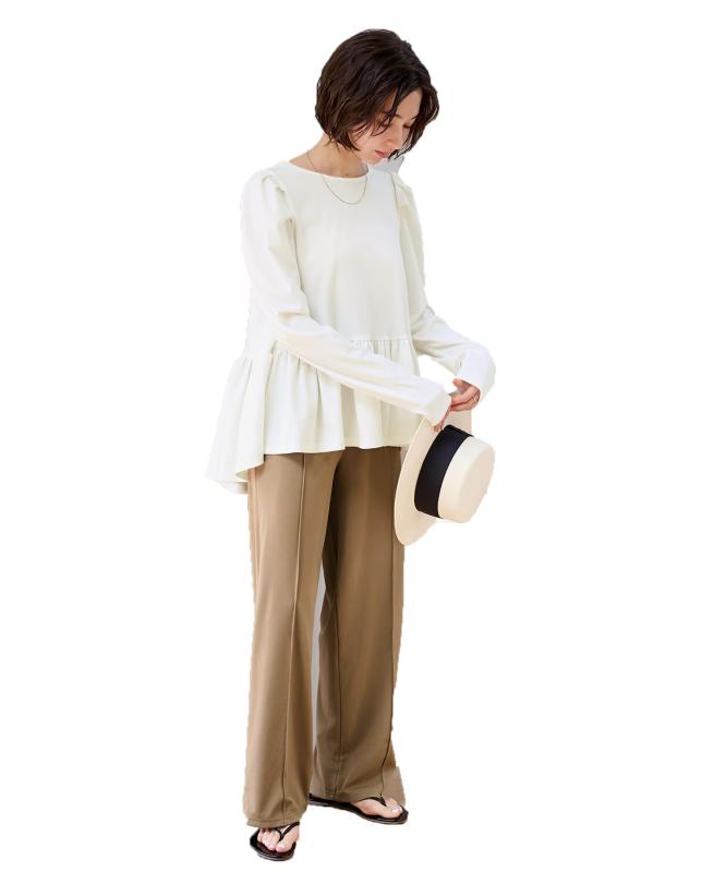 [ユアーズ] ウエストギャザー トップス×パンツ ラッシュガード BFXU1788 レディース