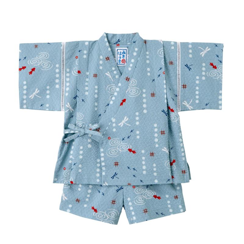 [ミキハウス] 甚平背広 上下仕掛ける 半袖 とんぼ 金魚 日本製 御坊っちゃん 火工品市民大会 夏御祭り もの言う花 キッズ 赤ちゃん服 12-7501-682