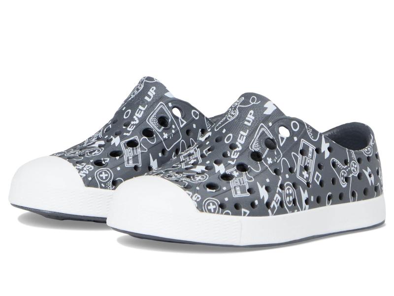 [Native Shoes] お水シューズ Jefferson Print Child キッズ Jefferson Print Child-BONE WHITE-Bone White/ Wave Blue Stripe/ Se