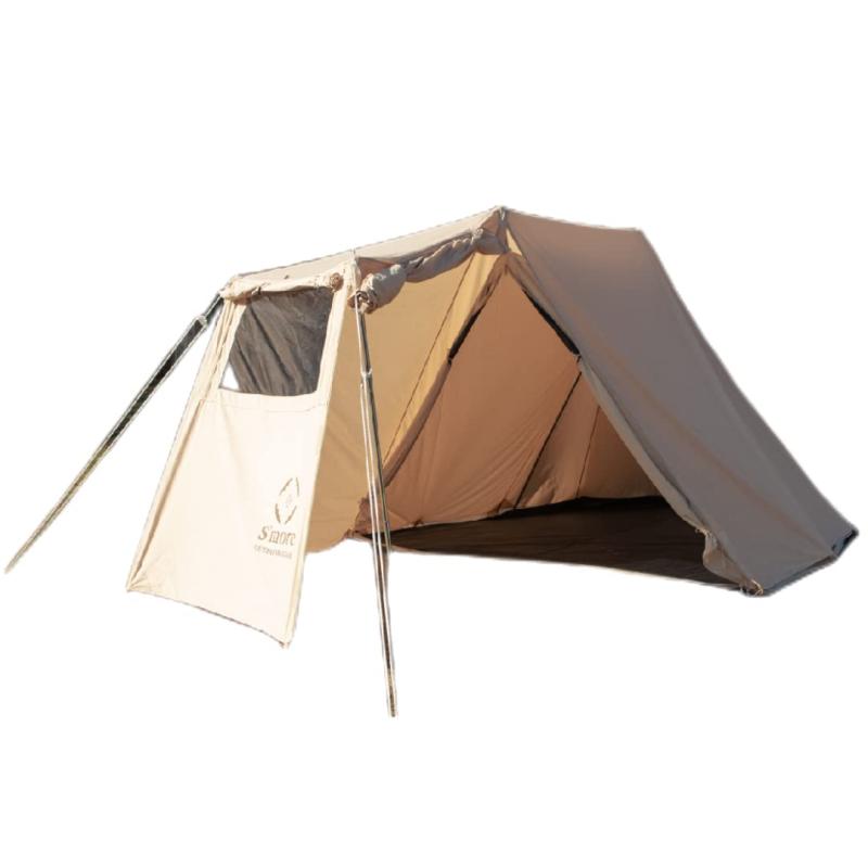 S'more(スモア) Rooflet テント 小型 ポリコットン 収納バッグ付き 385*270*180cm ファミリーテント 1~3人用 キャンプ テント おしゃれ 撥水加工 UVカット UPF50+ 難燃 抗菌 アウトドア 日除け バーベキ|スカイライト