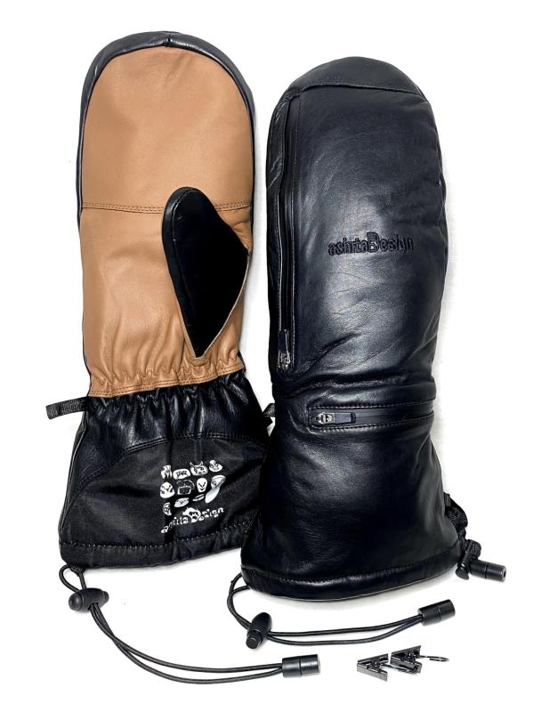 楽天市場】2WAY レザー スキー スノーボード グローブ ミトン 合皮