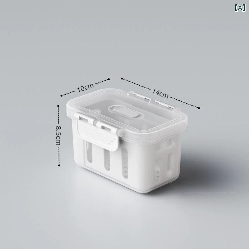 家庭 用 冷蔵庫 密封 保存 容器、 蓋 付き 水切り 食品 保存 箱、 ポータブル 屋外 キッチン多 機能 収納 ボックス|スカイライト