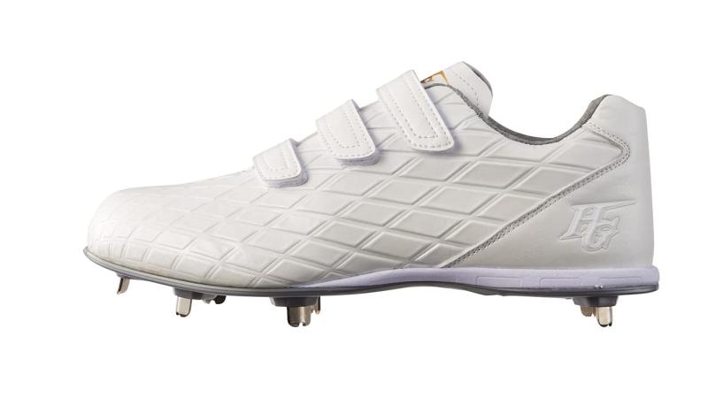 [HI-GOLD] [ハイゴールド] 高校野球対応 日本製 ベルト式 樹脂ソール7本歯 スパイク PKS-001BAM ホワイト