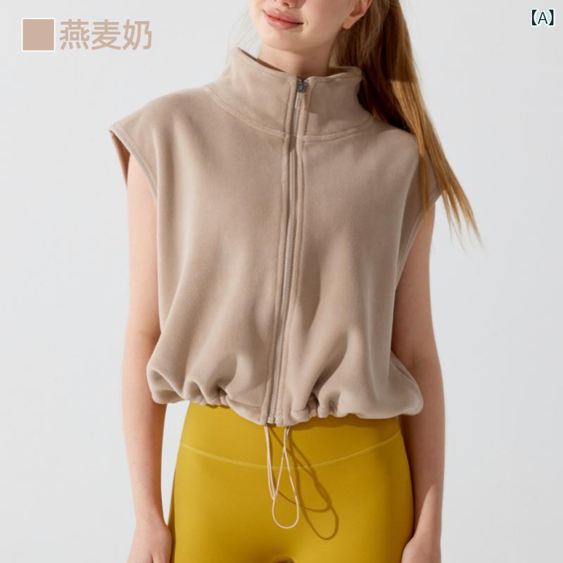 保温 性の ある フィットネスベスト、 女性 用 防風 防寒 ランニング スポーツ ウェア、 オーストリア 製 フリースフィットネスウェア、 ベスト、 ヨガ ウェア