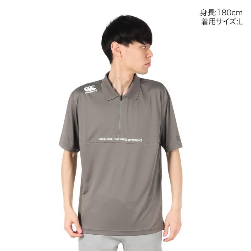 [カンタベリー] ポロシャツ R+ FLEXCOOL CONTROL ZIP POLO メンズ