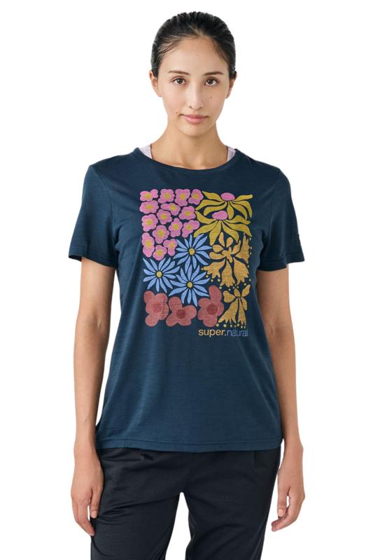 [super.natural] [錫] 百貨店自然的 W MAT IS TEE 吸汗 速乾 防臭 メリノウール 駈けっくら 形づくる 山歩き 瑜伽 ピラティス (レディース)
