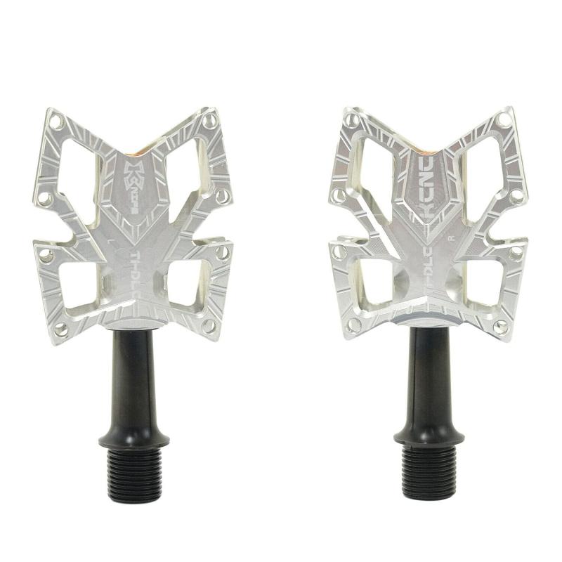 KCNC KNIFE Titanium Spindle Road Platform Pedals, Silver, KPED01-TI-S, SK2294