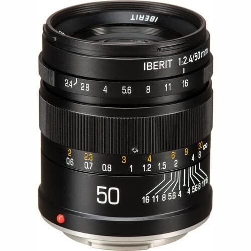 KIPON キポン 単興味の中心水晶体 IBERIT イベリット 50粍 f / 2.4水晶体for Sony相応う Frosted Black((無光沢 黒いこと)