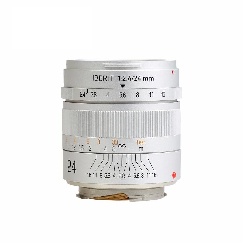 KIPON 単興味の中心水晶体 IBERIT (イベリット) 24粍 f / 2.4水晶体 for Leica M水晶体 Frosted Silver(無光沢 しろがね色)