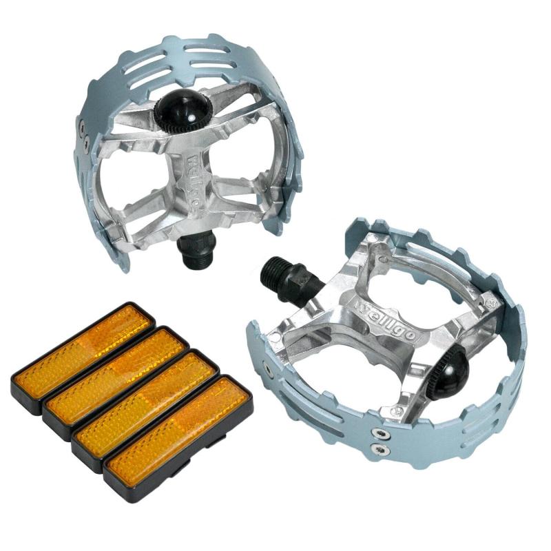Wellgo Old school BMX MTB XC-II Bear Trap 9/16" Bicycle Pedals, Gray, WE2970