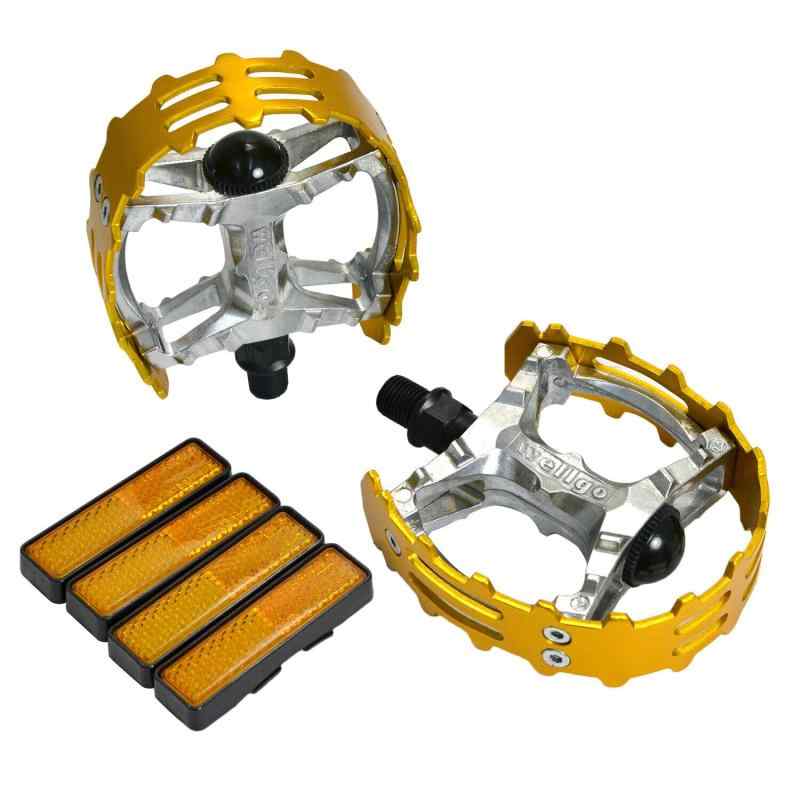 Wellgo Old school BMX MTB XC-II Bear Trap 1/2" Bicycle Pedals, Gold, WE2973