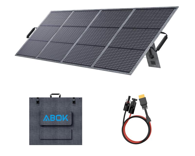 ABOK 200W ポータブルソーラーパネル ソーラーチャージャー 太陽の光発生ダイアログボックス申し受ける器 折りたたみ式?合わせる式蹴りつける照明ランプ付き添い人 取り替えっこ能率23.5% 単たま物 ETFE原料品 IP68雨合羽防塵 薄型 軽さ パウダーコンパクト