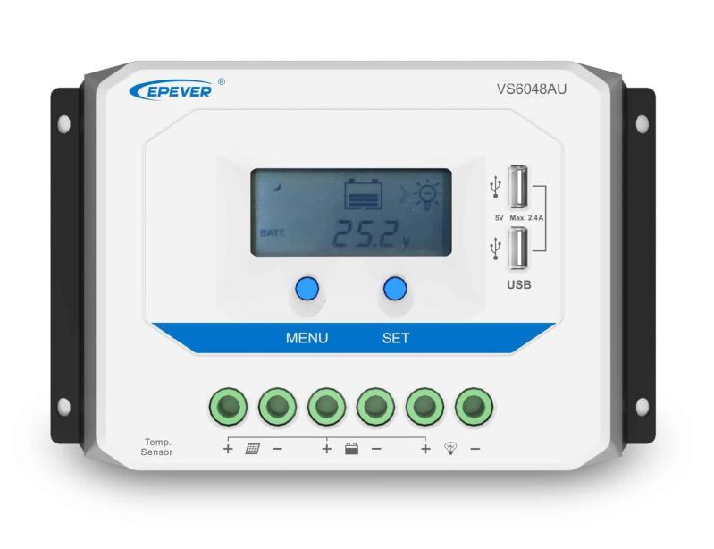 60A ソーラー 受け持ち制御装置 VS6048金 EPEVER DC 12V / 24V / 36V / 48V 自動小銃意識すること USB 2界面 液晶見せびらかす 起電力自動小銃自然調整 防御すること取り合わせ 充放電 日本語言いあらわす書き出し