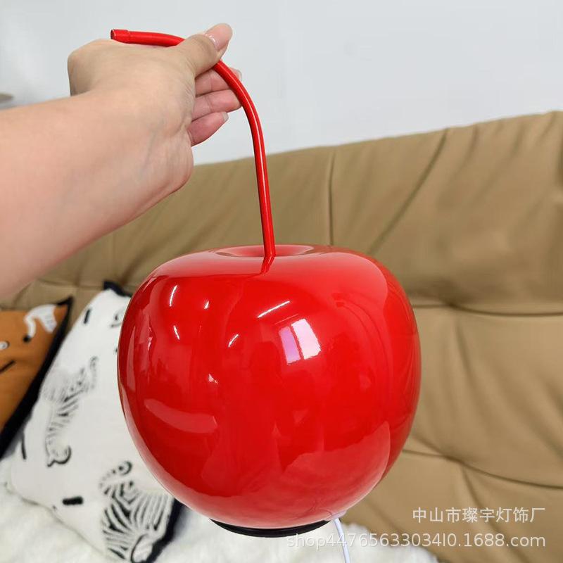 熟した 桜んぼう かざり付ける テーブルランプナイトライト 臥し所の 臥榻 片方 佇まい ライトテレビキャビネットワインキャビネット 子供部屋 チェリーテーブルランプ