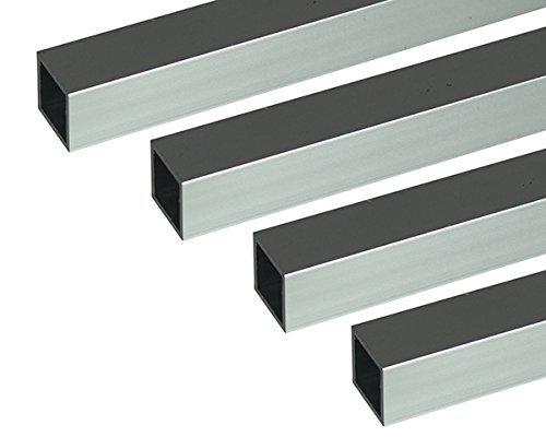 安田 アルミ角パイプ 1m 2.0x50x50mm シルバー 4本組