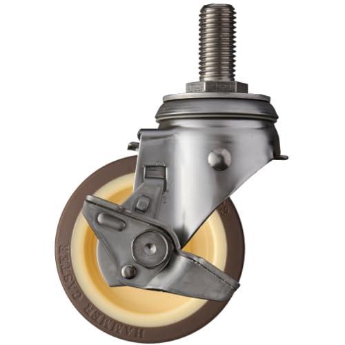 鉄槌キャスター(Hammer Caster) SUS 姿勢SP付 ねじ込み ウレタンB車 100粍 313SA-UB100