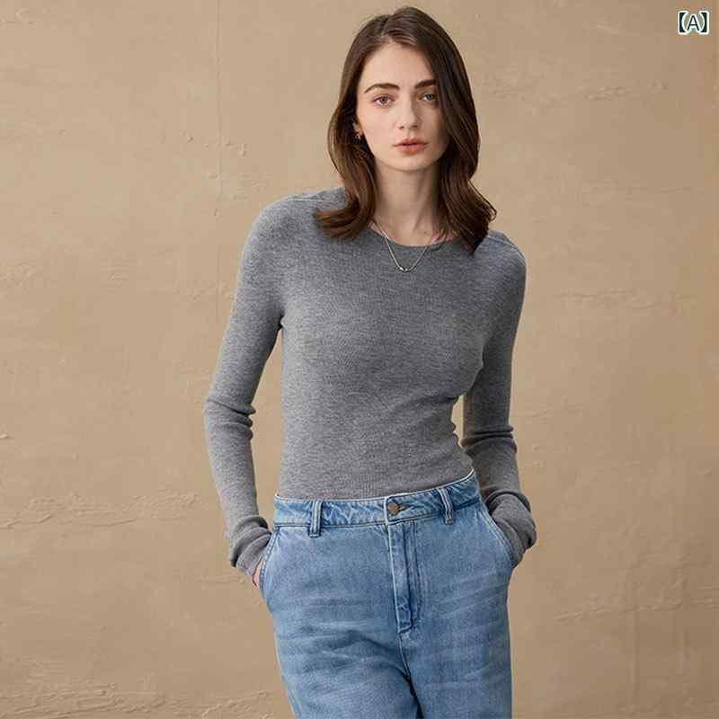 [ コレクション ] 秋冬 セーター カシミア ボトム 長袖 ニット ラウンド ネック プルオーバー ウール セーター インナー セーター 女性 用｜スカイライト