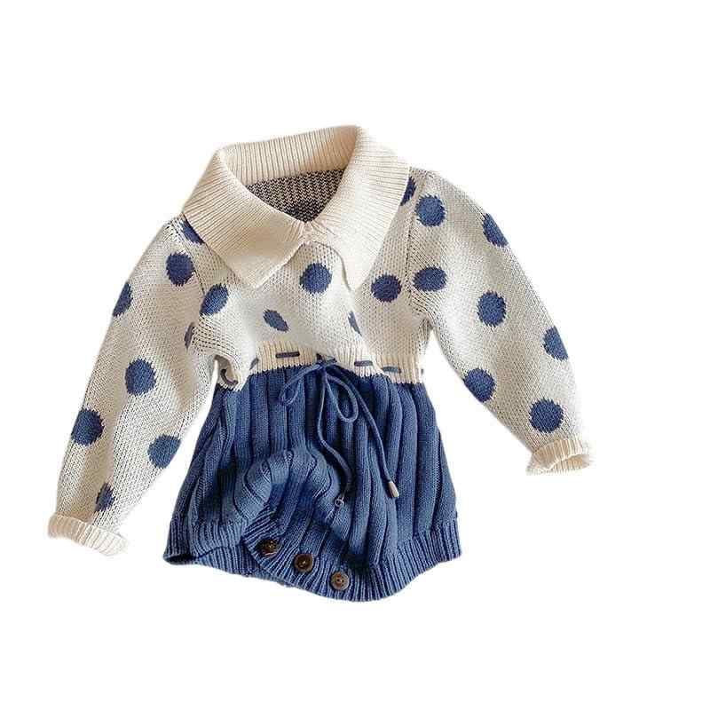 [シックキッズ] ロンパース Girls Polka Dot Knit Romper
