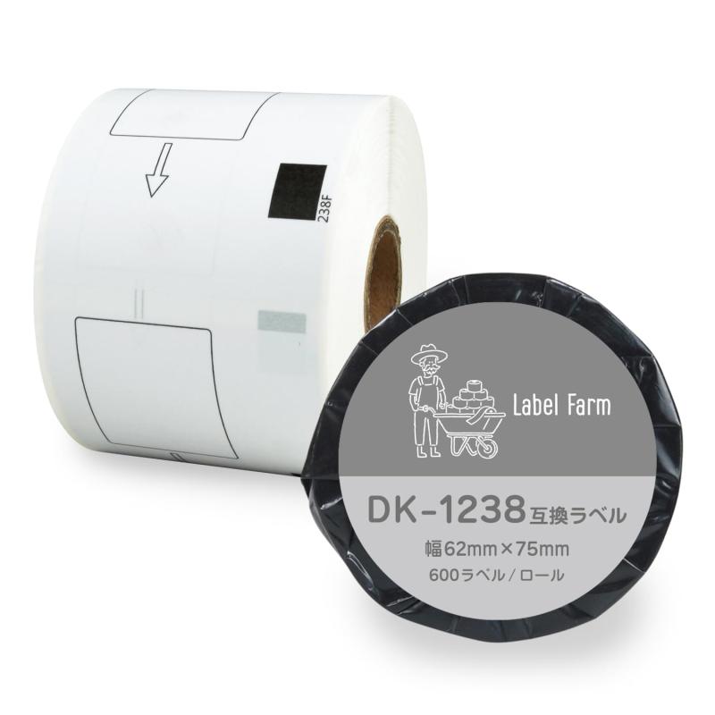 【ラベルファーム】DK-1238 食品表示ラベル ブラザー対応 DKテープ 互換ラベル用紙 文具用品 オフィス用品 感熱紙 防水