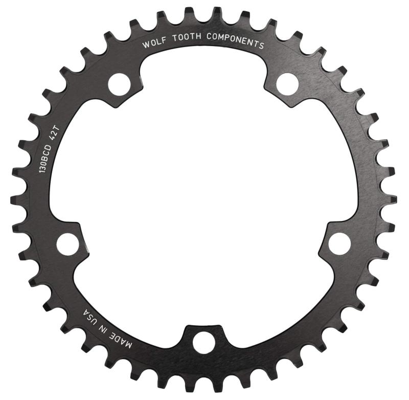 ウルフトゥース(Wolf Tooth) 130 BCD 5 Bolt Chainring 42T compatible with SRAM Flattop チェーン店輪っか