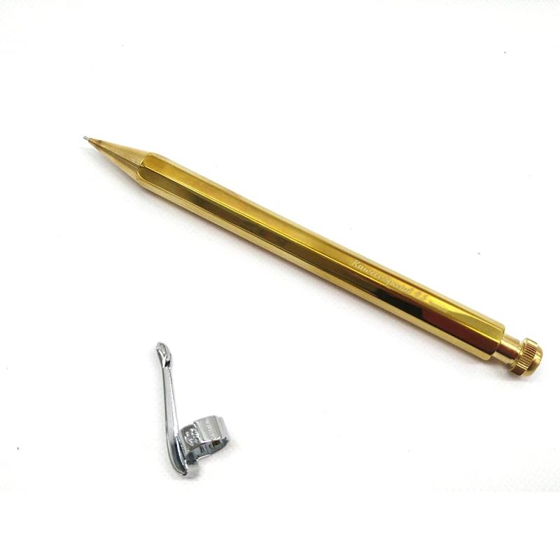 カヴェコ KAWECO 【専用クリップ付き】 SPECIAL スペシャル ペンシル ブラス 【0.5mm】 細身のボディーにクラシックなデザイン