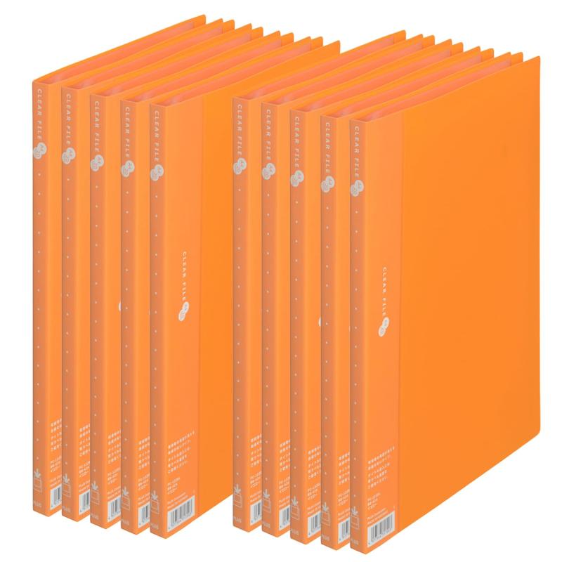 プラス クリアファイル スーパーエコノミー 10ポケット A4 縦 10冊 FC-121EL