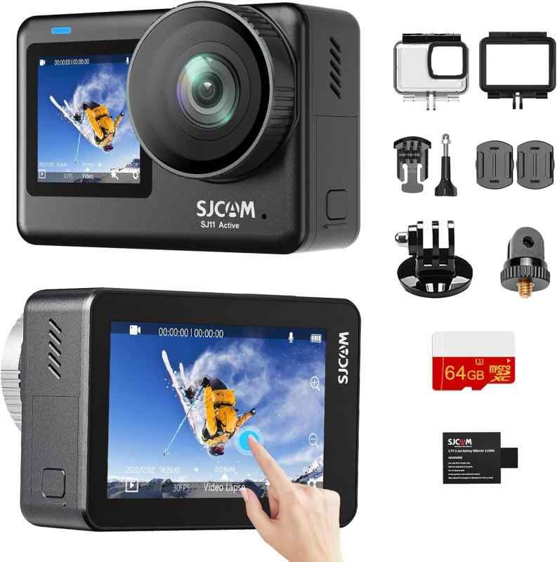 A SJCAM SJ11 動き写真機 active 4K タッチパネル式 六軸手ブレ手を加える 5Gwifi積み上げる 広角 IP68雨合羽 H.265 HDR挿し画