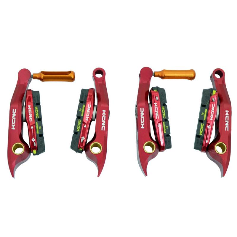 KCNC Direct Mount Aero V-Brake Set (Front and Rear), Red, SK2048
