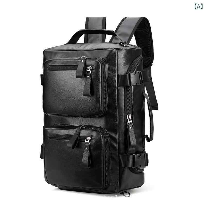ファッション ビジネス レジャー pu 革 リュックサック 旅行 旅行 カバン 靴の 場所 出張 手持ち シングル ショルダーバッグ 卸売り
