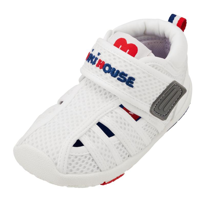 [ MIKIHOUSE (ミキハウス)] ウォーターベビーサンダル 12-9306-142 13 13.5 14 14.5 15 15.5 16 16.5 17 糎 浪花節的 もの言う花シューズ キッズ 御坊っちゃん うしろ帯 白