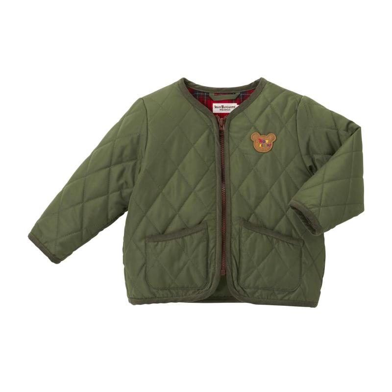 [ミキハウス ホットビスケッツ] 前掛け 御坊っちゃん うしろ帯 キッズ 赤ちゃん服 73-3704-497
