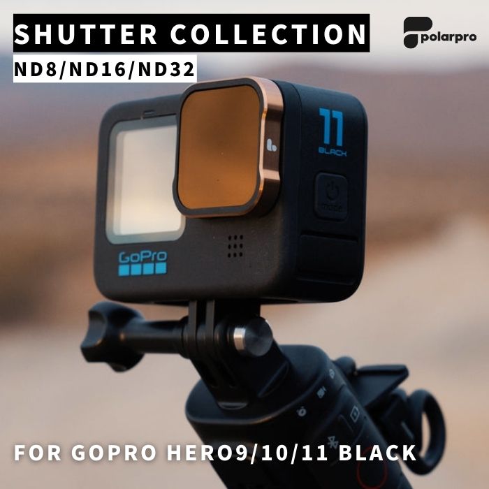 PolarPro GoPro HERO9/10/11/12/13 ND水漉し3枚書き割り (ND8,ND16,ND32) 減光 シャッター寄せあわせ